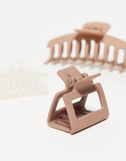 Kitsch - Assorterede oversized hårklemmer i pakke med 3 stk, 3 af 4