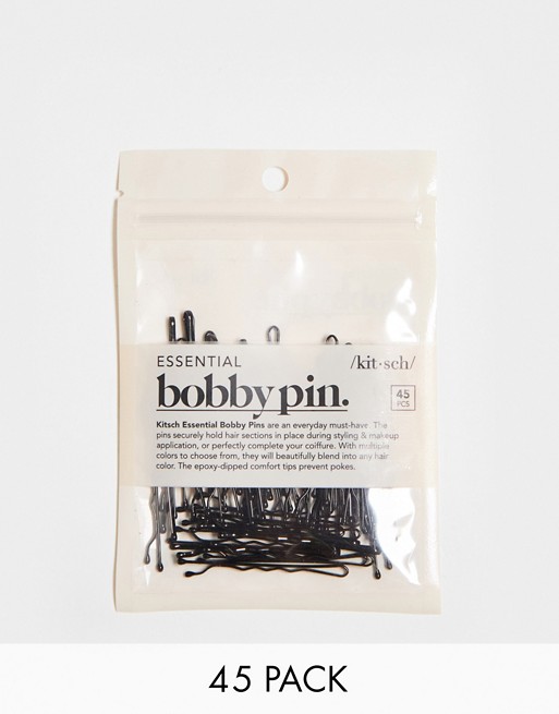 Kitsch Black Essential Bobby Pin 45 Pack