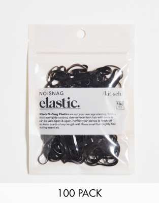 Kitsch - Black No Snag - Haargummis im 100er-Pack-Keine Farbe