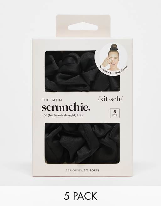 Kitsch - Chouchous de nuit satinés - Noir