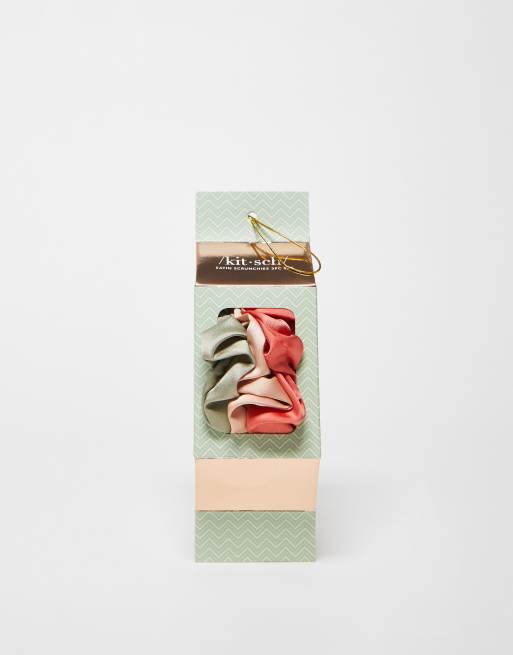 Kitsch Christmas Cracker Satin Scrunchies Gift Set - 3 Pack