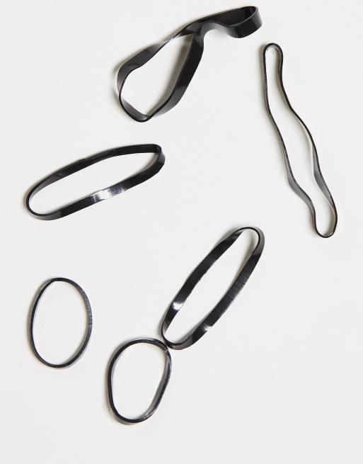 Kitsch - Confezione da 100 elastici per capelli neri che non si impigliano, 4 di 4