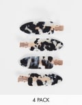 [Kitsch] Kitsch Creaseless Clips 4 Pack - Terrazzo-Black No Size Black