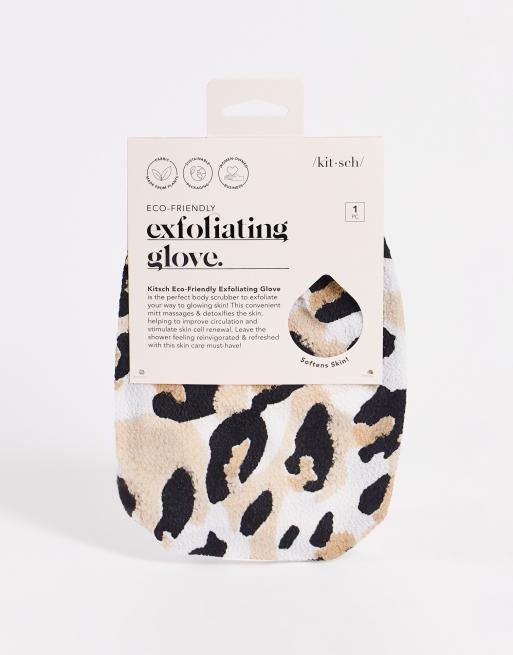 Kitsch - Eksfolierende kropshandske i leopardmønster - MULTI