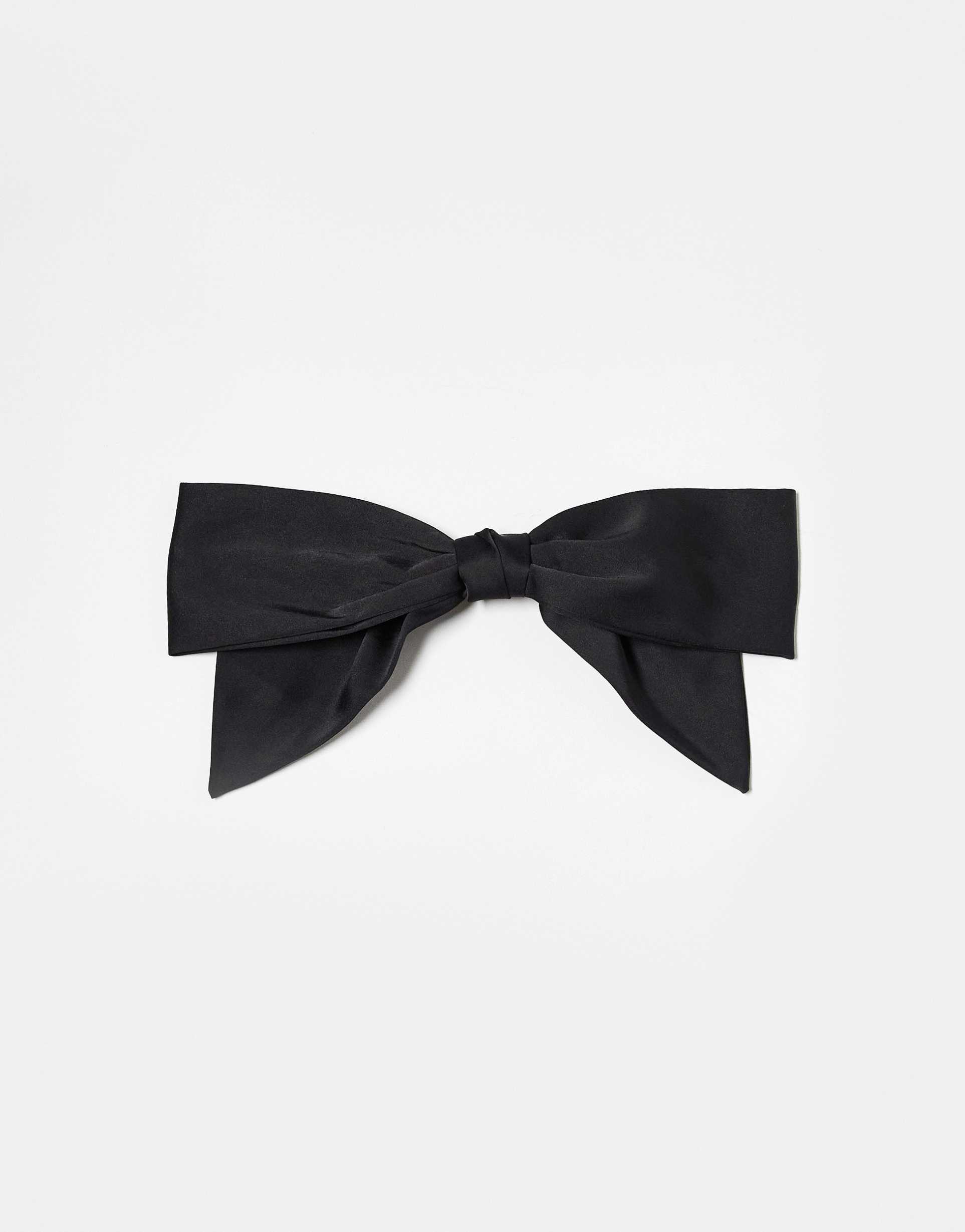 kitsch fabric bow hair clip 1 pack - black