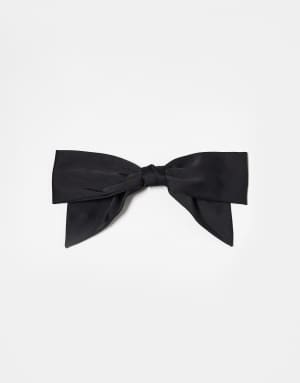 Kitsch Fabric Bow Hair Clip 1 Pack - Black