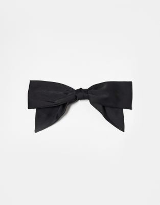 Kitsch Kitsch Fabric Bow Hair Clip - Black-No colour