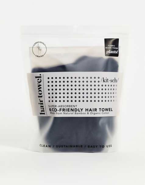 Kitsch - Haar-handdoek in zwart - BLACK - view 1