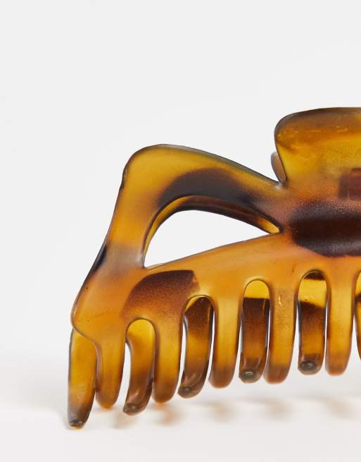 Kitsch - Lot de 2 pinces à cheveux oversize classiques - Noir et écaille de tortue, 3 de 4