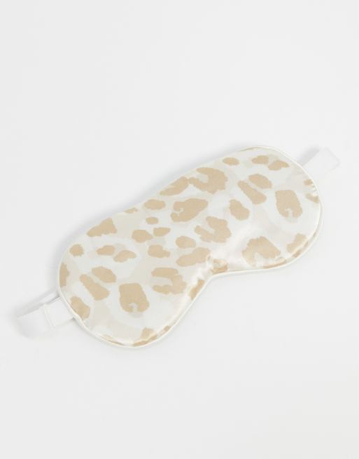 Kitsch - Masque pour les yeux ajustable en satin motif léopard