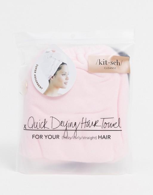 Kitsch Microfiber Hair Towel - Blush