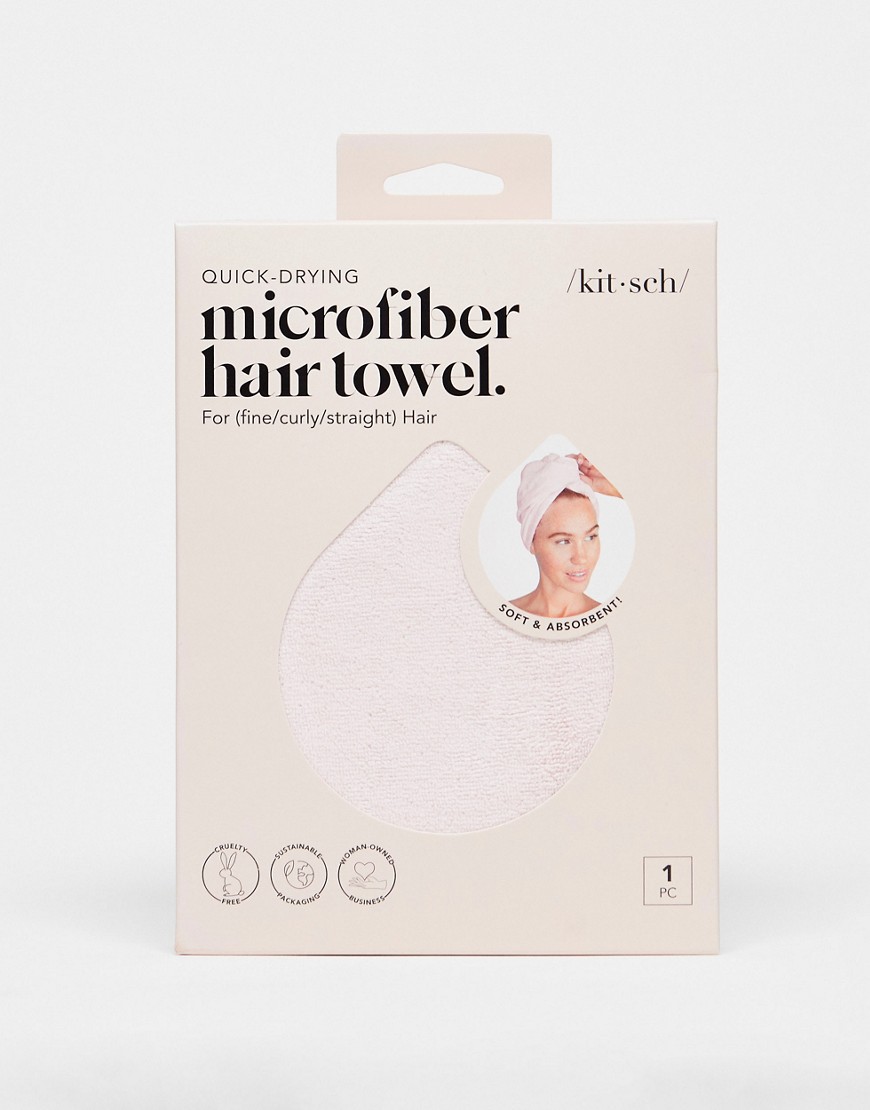 Kitsch Microfiber Hair Towel - Blush-No colour