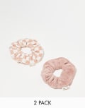 [Kitsch] Kitsch Microfiber Quick-Dry Towel Scrunchies 2 Pack - Terracotta Check-No colour No Size No colour
