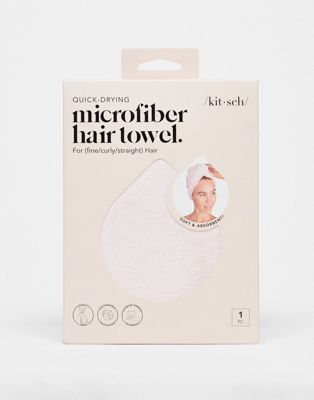 Kitsch Microfiber Hair Towel - Blush - ASOS Price Checker