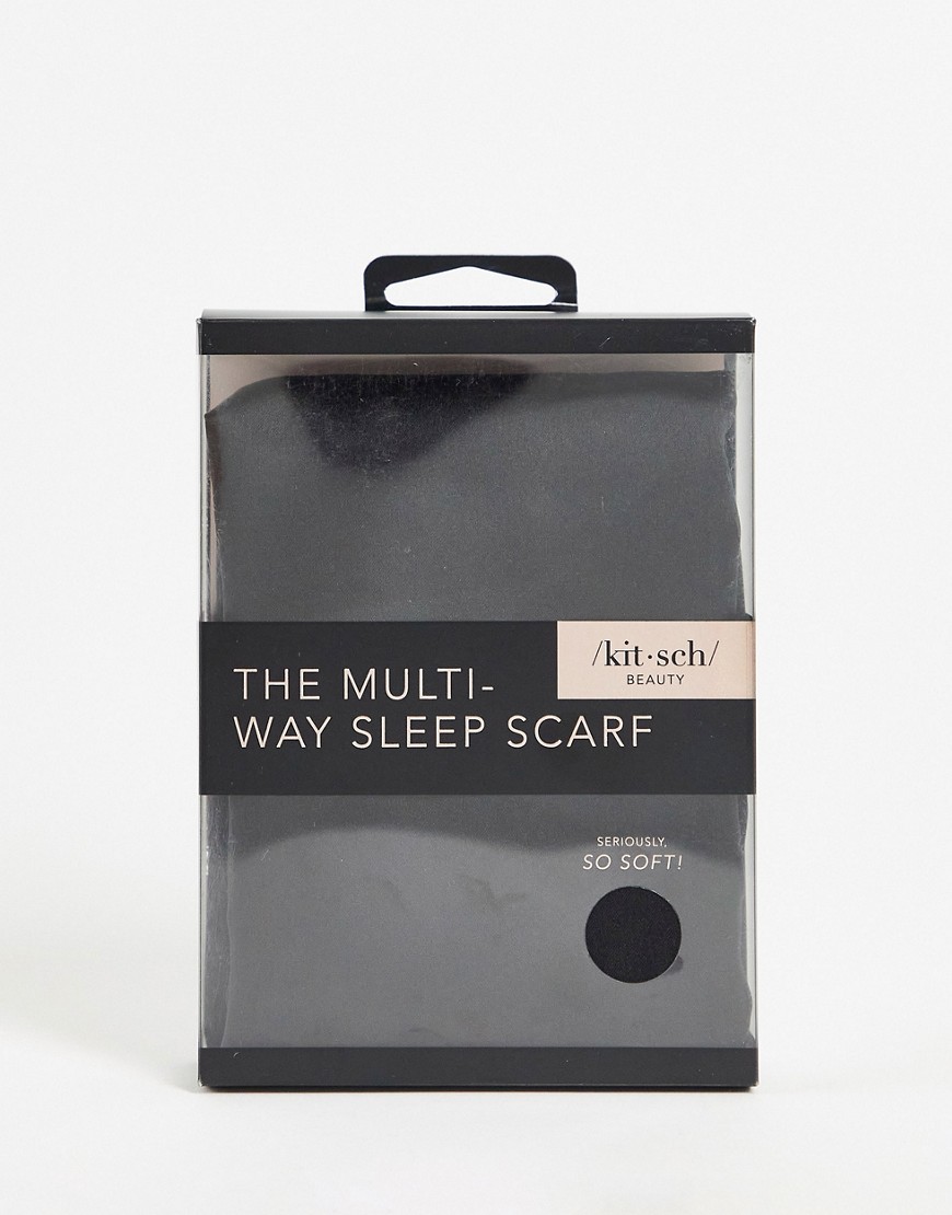 kitsch multi-way satin sleep scarf - black-no colour