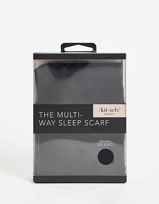 asos.com | Kitsch Multi-Way Satin Sleep Scarf - Black