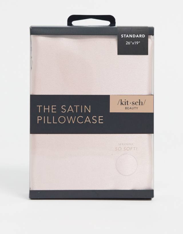 Kitsch satin pillowcase in blush