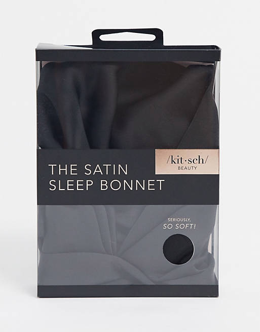 Kitsch Satin Sleep Bonnet - Black
