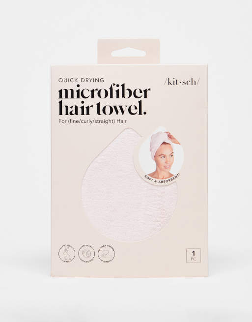 Kitsch - Serviette à cheveux en microfibre - Blush
