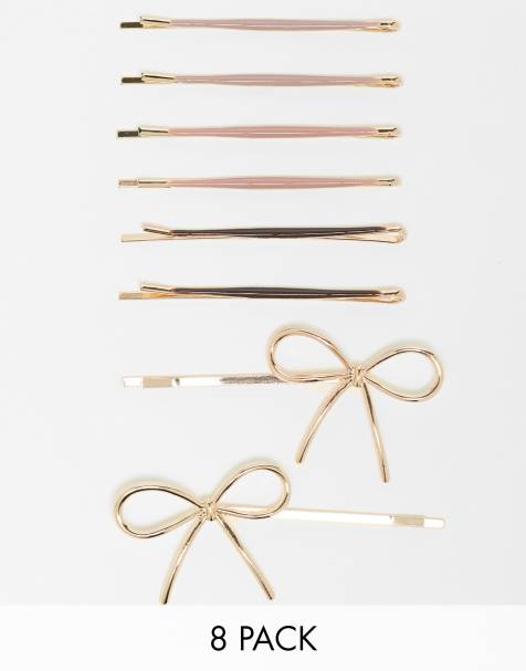 Kitsch - Set di 8 forcine in metallo smaltato e con fiocco - Rosewood - view 1
