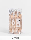 [Kitsch] Kitsch Styling Clips 6 Pack - Rose Gold-No colour No Size No colour