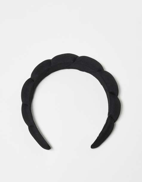 Kitsch – Svart, puffigt diadem i tyg - view 1