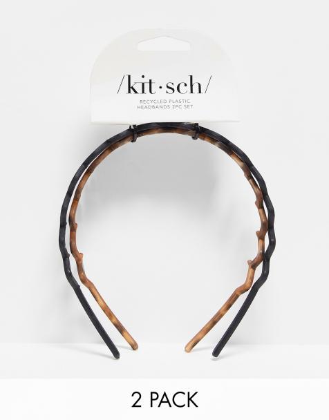 Kitsch Zig Zag Headband 2 Pack - Black & Tortoise - view 1