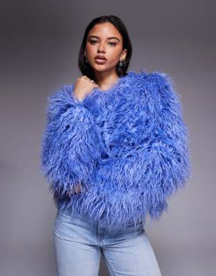 Kiwi & Co - Esme - Jacke in Blau aus mongolischem Kunstpelz