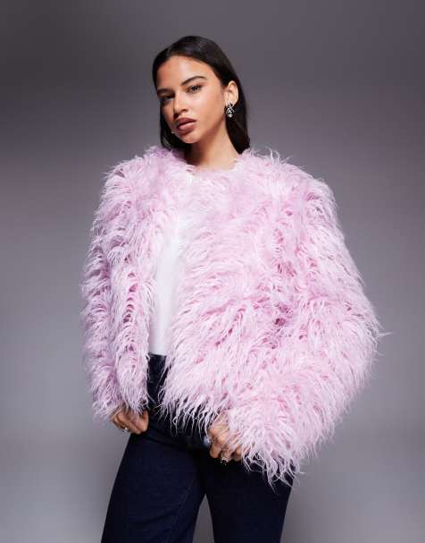 Kiwi & Co - Esme - Pink jakke i mongolsk imiteret pels - view 1