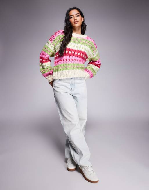 jumadiba着用Hand-knitted soonerorlater Kiwi & Co Gingerbread contains wool hand knitted heart fairisle