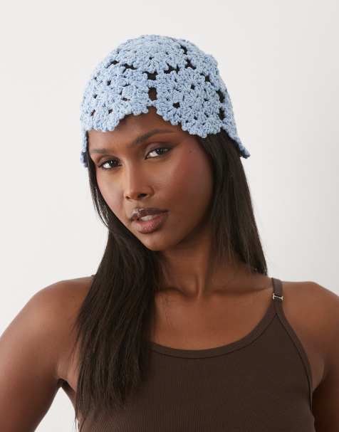 Kiwi & Co - Gorro azul con diseño floral de croché - view 1