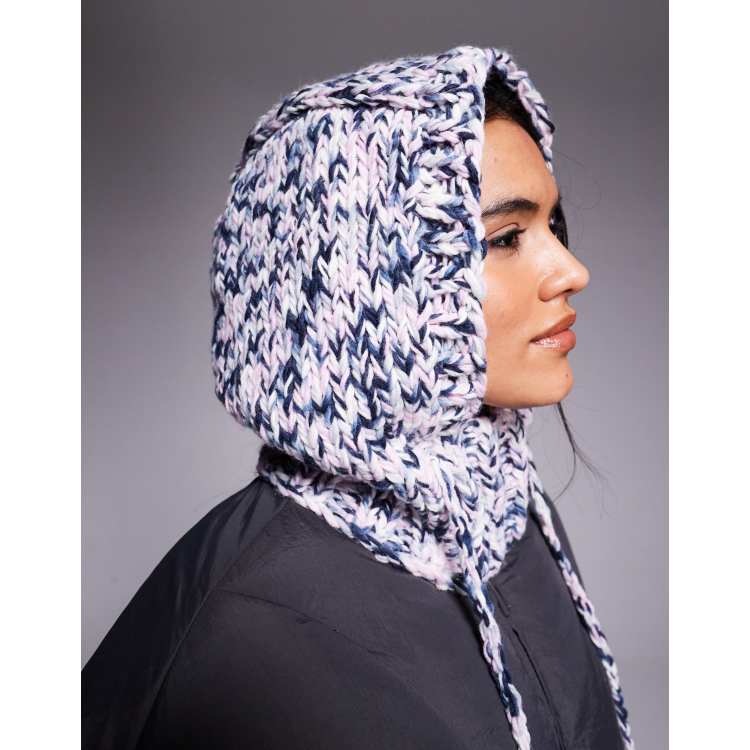 Kiwi & Co Love Note hand knit snood in lilac heather knit | ASOS