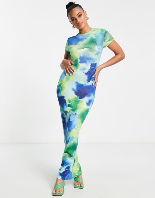 Tie dye t shirt best sale maxi dress