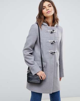 Классический дафлкот с карманами ASOS DESIGN-Серый