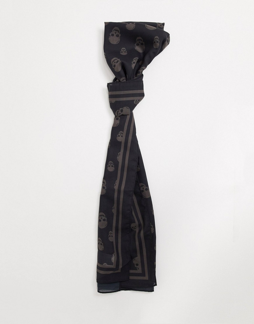 фото Классический шарф с черепом bolongaro trevor-черный
