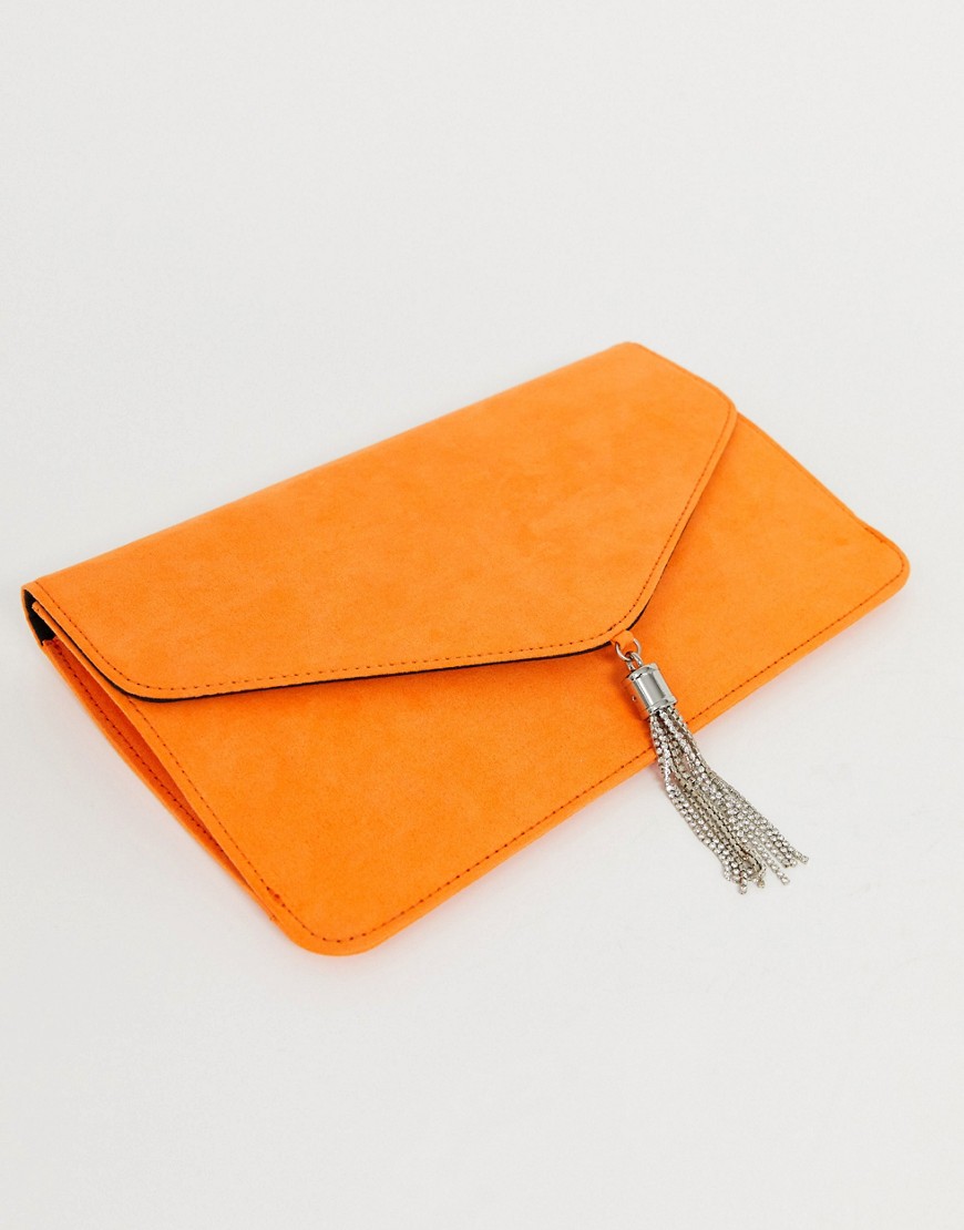 Клатч с кисточками ASOS DESIGN-Оранжевый