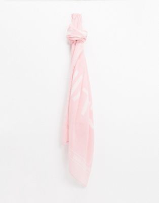 фото Клубнично-кремовый шарф calvin klein jeans-розовый