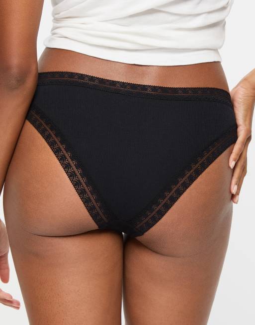 Knickerbox 3 pack cotton brazilian in black, 3 of 4