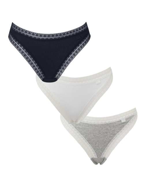 Knickerbox 3 pack cotton thong in navy - NAVY, 2 of 4