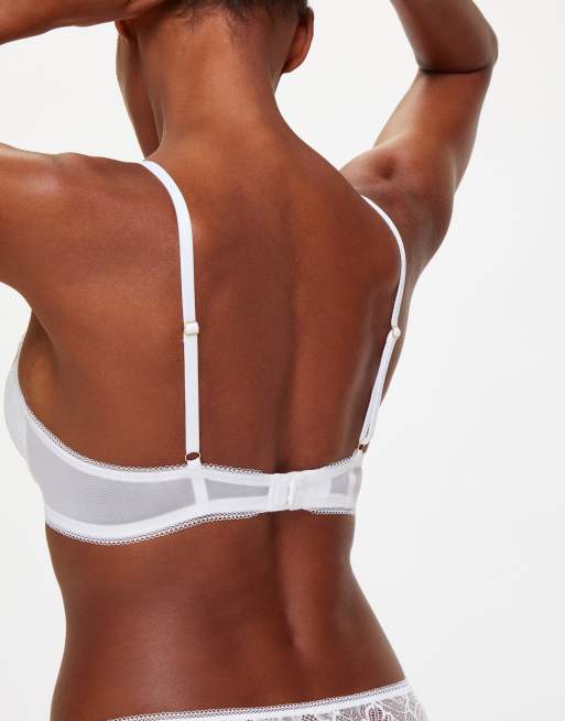 Knickerbox Alice padded plunge bra in white, 2 of 4