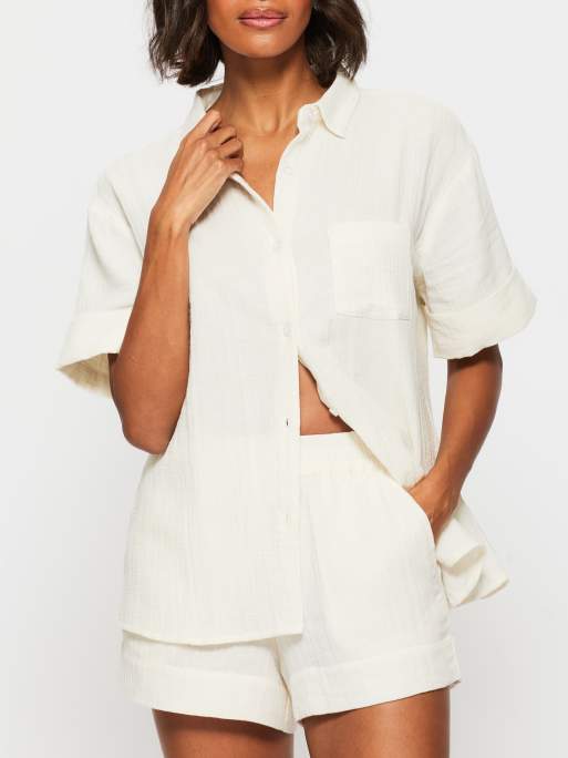 Knickerbox Annie short sleeve shirt in white, 5 of 5