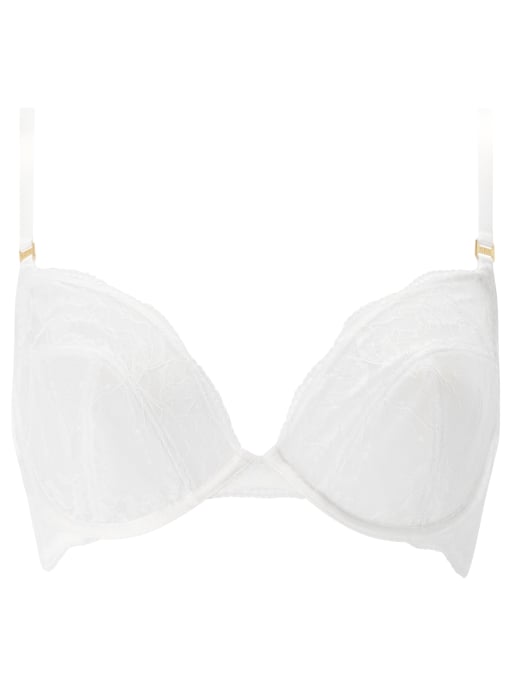Knickerbox Bridal knickerbox nova lace non padded plunge bra in white, 4 of 4