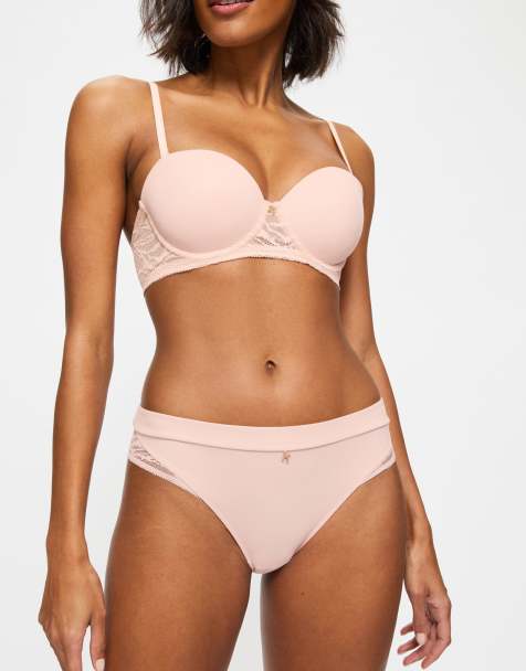 Knickerbox Charlotte padded strapless bra in pink - view 1