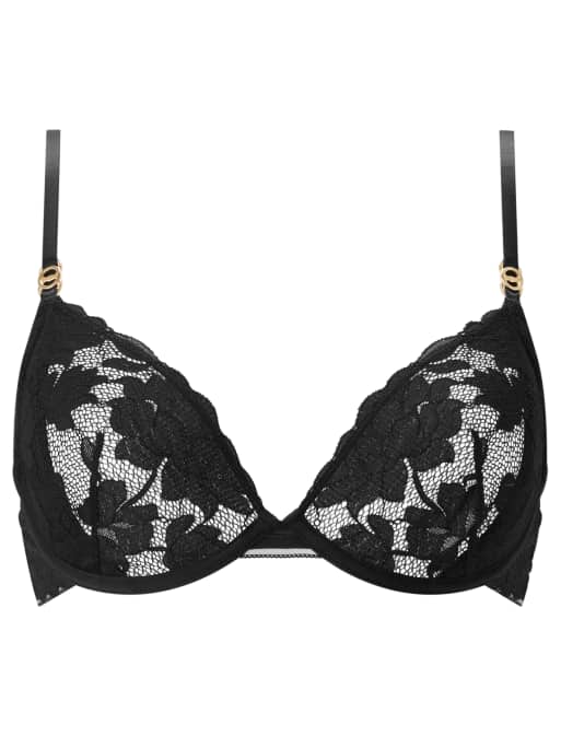 Knickerbox Dolly non padded plunge bra in black, 2 of 2