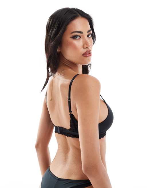 Knickerbox Harper triangle bralette in black - BLACK, 4 of 4