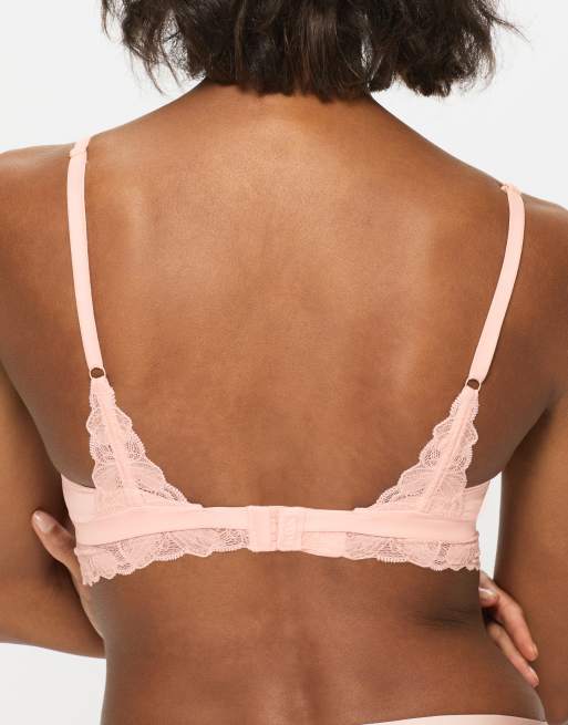 Knickerbox Harper triangle bralette in pink - PINK, 3 of 4