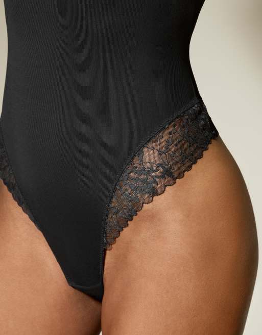 Knickerbox Louisa scoop body in black, 3 of 3