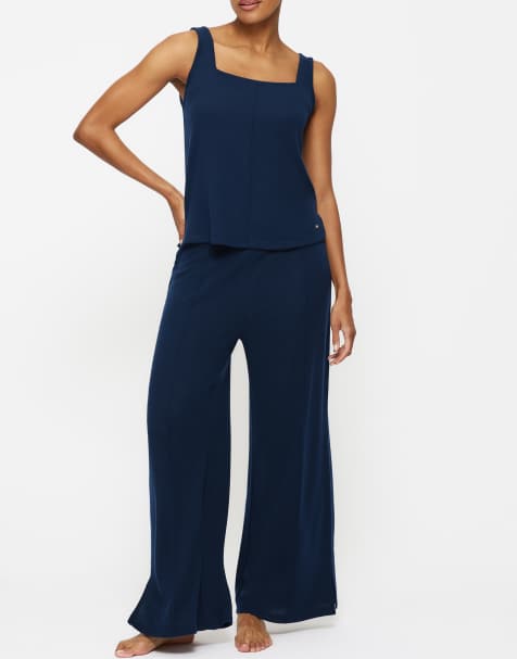 Knickerbox Marie brushed cami top in navy - view 1