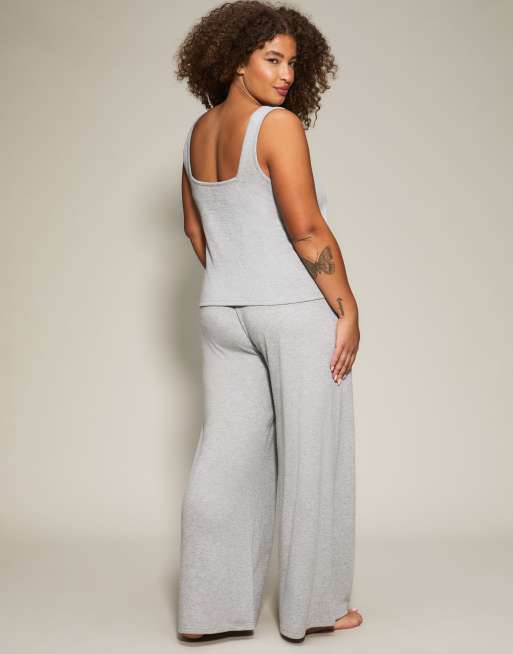 Knickerbox Marie wide leg trouser in grey, 4 of 4