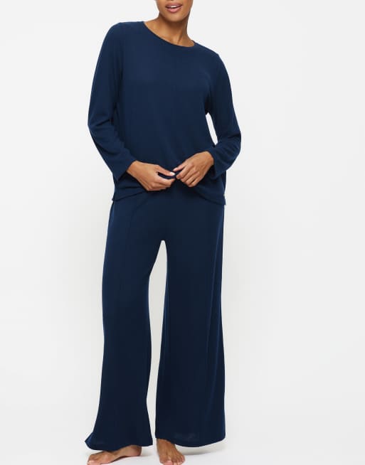Knickerbox Marie wide leg trouser in navy, 5 of 5